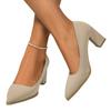 Autumn and winter new sexy light mouth pointed high heel professional French thick heel single shoes