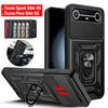 Slide Camera Cover for Tecno Spark Slim 4G Pova Slim 5G Case Ring Kickstand Holder Full Protective Shockproof Phone Capa Funda