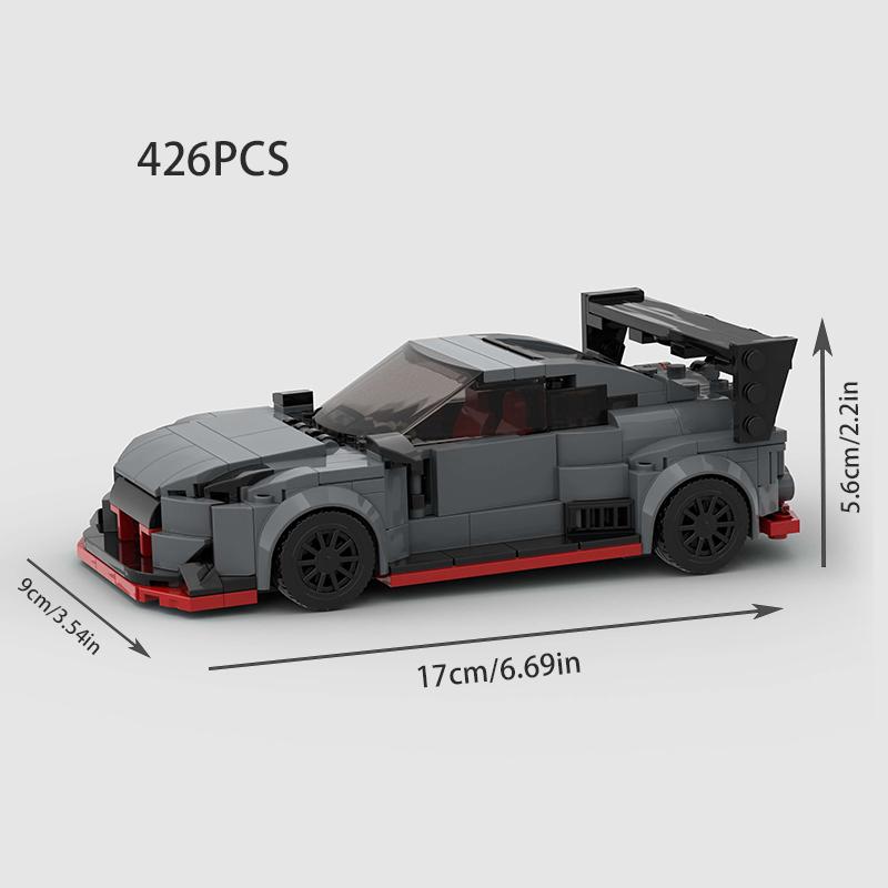 Moc F1 City Speed Sports Racing Car Building Blocks Brick R34 Rx-7 Vehicle Supercar Fast & Furious Mk4 Supra Kids Toys