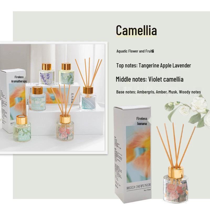 50ml Indoor Rattan Aroma Diffuser - Bedroom & Home Air Freshener, Flameless Fragrance Ornament 50ml