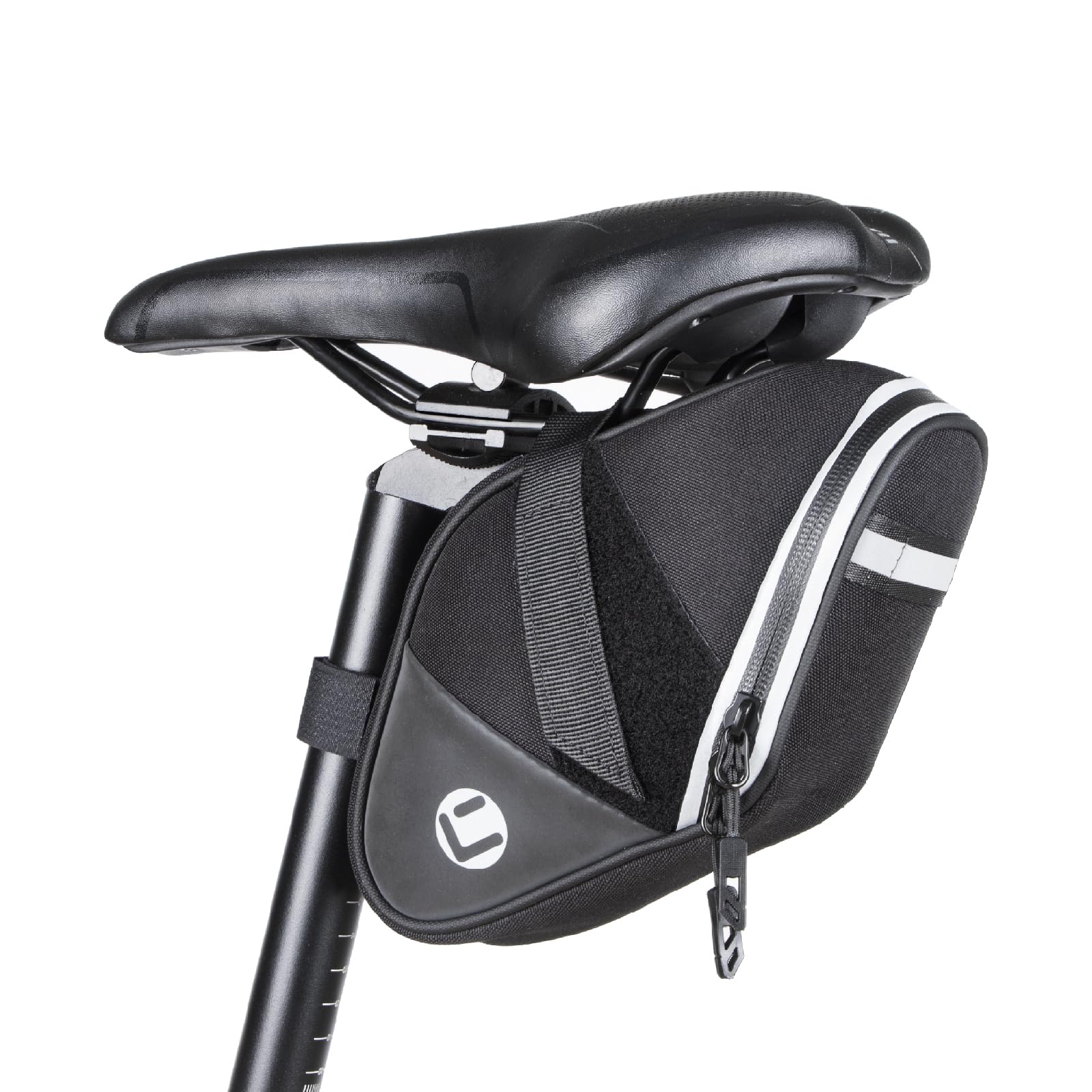 

AKEIE Сумка под седло с ремнями для большой вместимости воды Вода Задний фонарь Легко в велосипедную сумку Велосипеды, 1,5 л, Устойчивая, Водоотталкивающая, Светоотражающая, Вешалка, чёрный