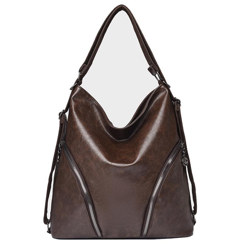 Fashionable and Retro Large-capacity Backpack Simple and Casual Single-shoulder Crossbody Tote Bag