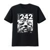 Vorderseite 242 Musikband Rock N' Roll Punk T-Shirt vintage gewaschenes Oberteil für den Alltag atmungsaktiv Unisex dehnbar bequem -...