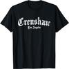 Crenshaw Los Angeles Apparel Herren Schwarzes Baumwollmischgewebe Klassische Passform Rundhals-Kapuzen-T-Shirt
