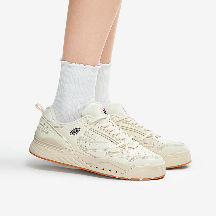 FILA Slam 22 Fabric Synthetic Leather Comfortable Durable Lightweight Low-Top Sneakers Women sneakers Off-White F12W231217FAW