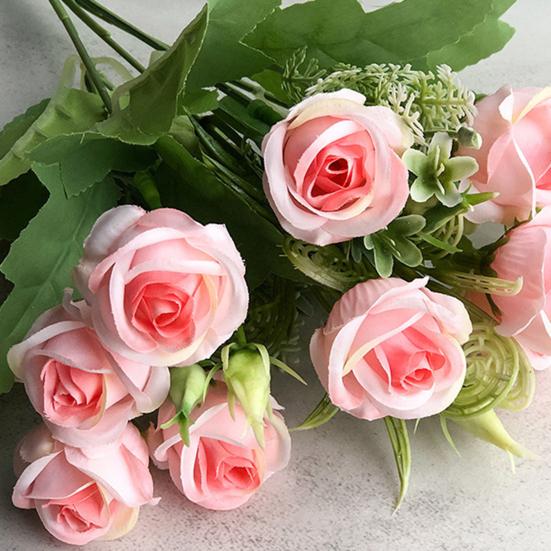 Artificial Flower Nice-looking Weather-resistant Exquisite Modern Simple Artificial Rain Rose for Lover
