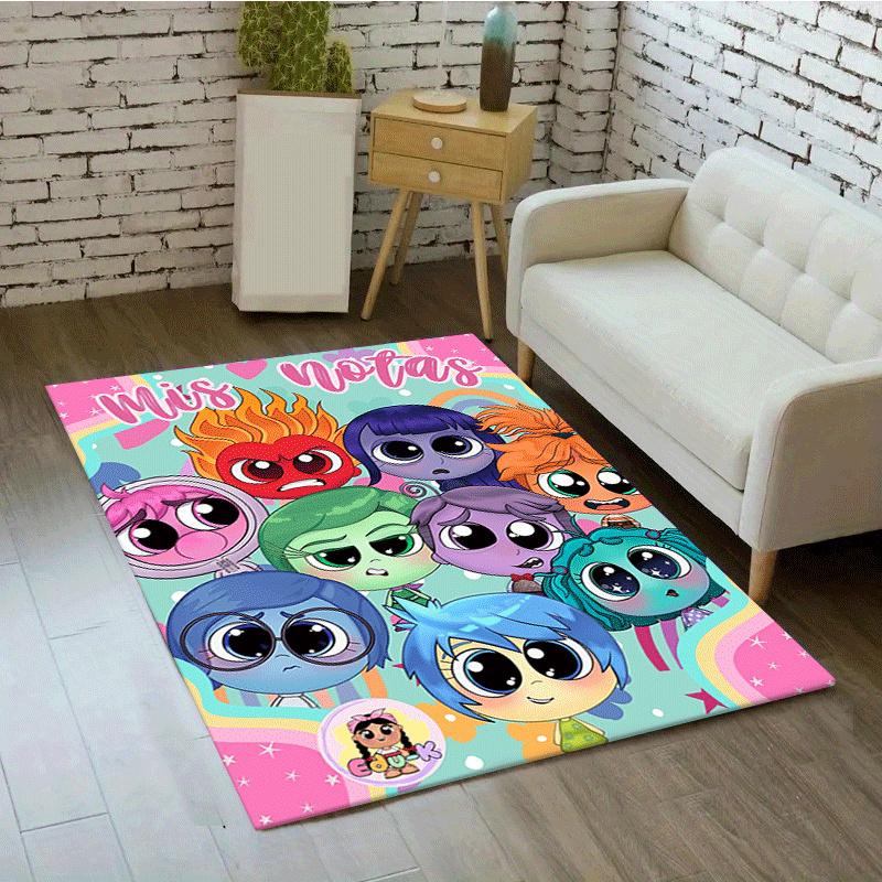 1pc Inside Out Pattern Area Rug Soft Flannel Floor Mat for Living Room,Office,Bedroom and Carpet,Sofa Coffee Table Floor Mat
