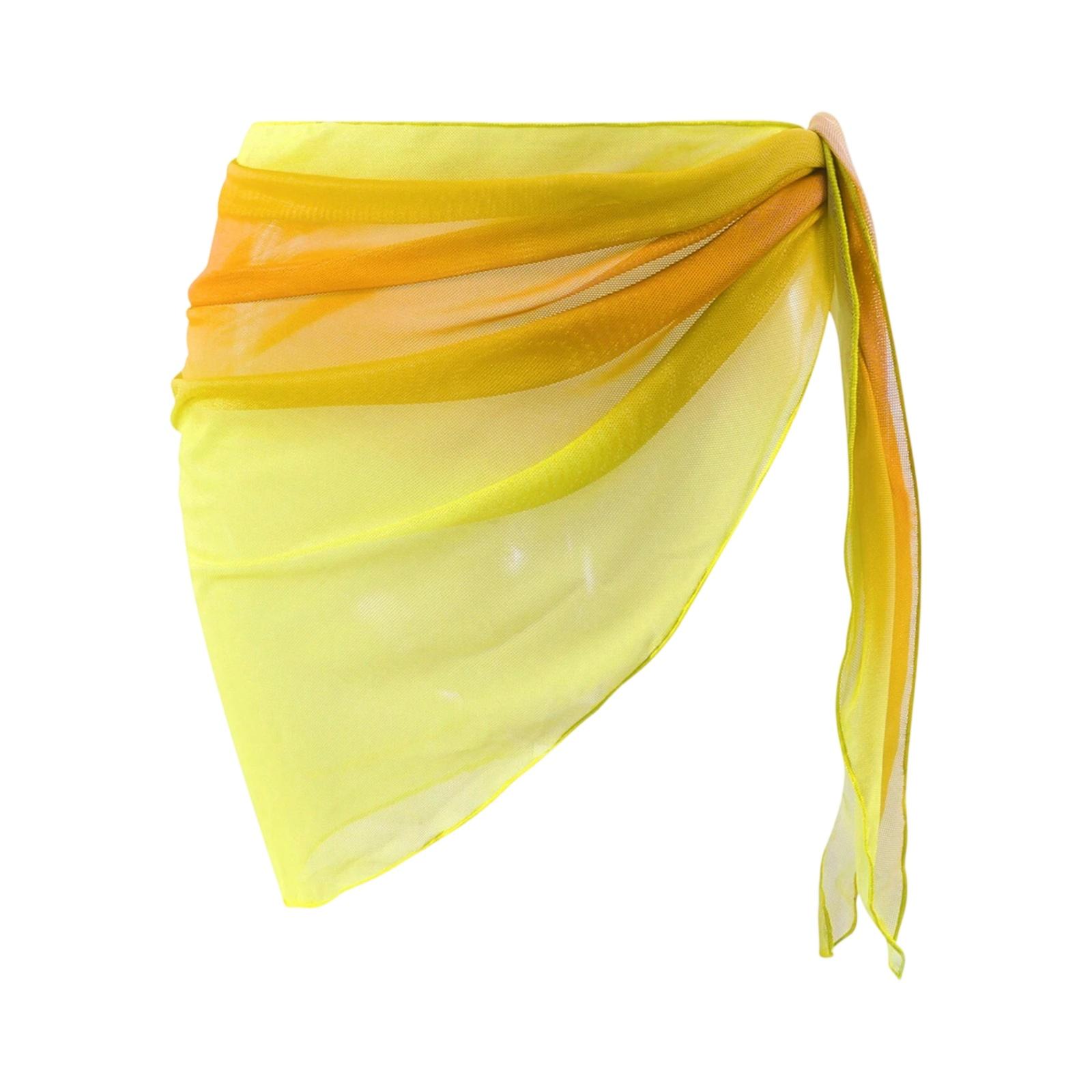 

Женская Модная Свободная Повседневная Пляжная Априкатная Платье-Бикини с Градиентом M