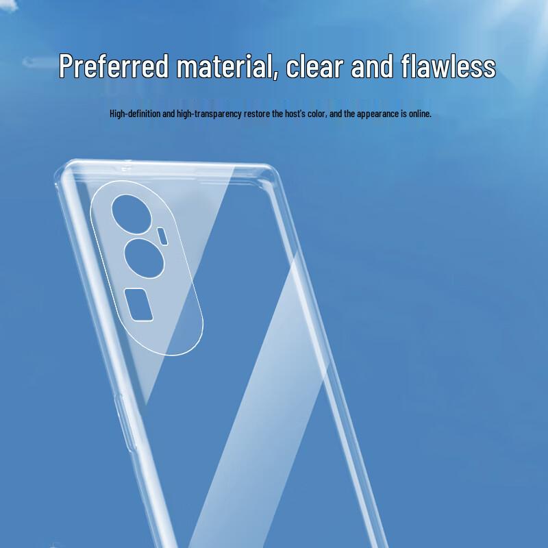 KOOLIFE OPPO Transparent Soft TPU Phone Case with Full Lens Protection