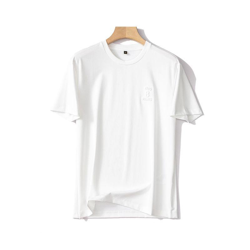 80 Liquid Ammonia Double-Sided Mercerized Cotton Men s T-Shirt Short-Sleeved Summer Print Pima Cotton Clothes Export Men s T-shirt White M