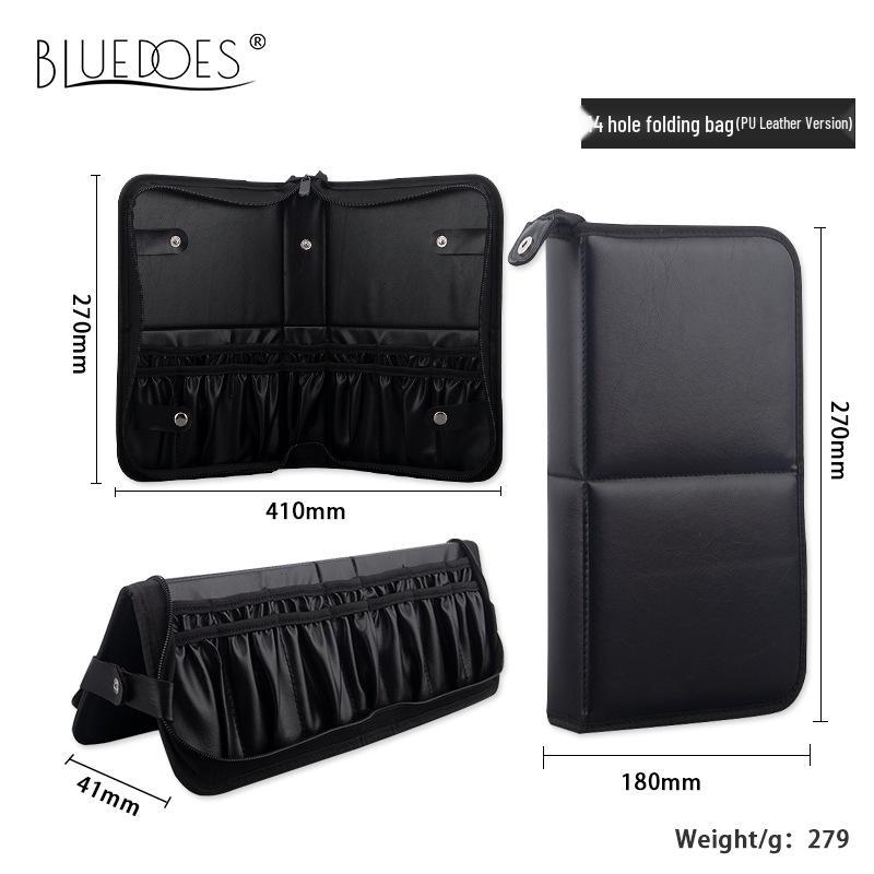 

Вертикальная складная косметичка из ПУ кожи с 29 отверстиями для профессионалов - Очень большая вместимость