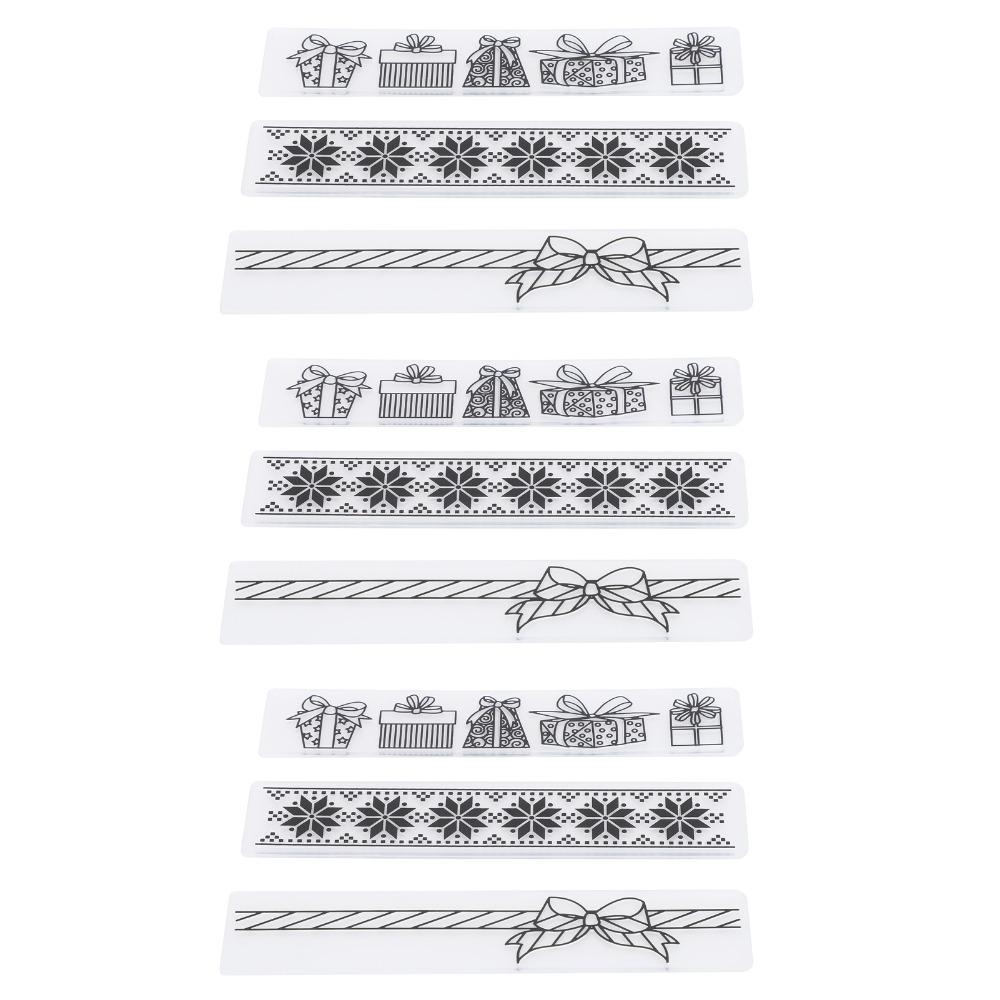 9Pcs Concave Convex Paper Craft Dies Plastic Material DIY Embossing Template Handcraft Decoration