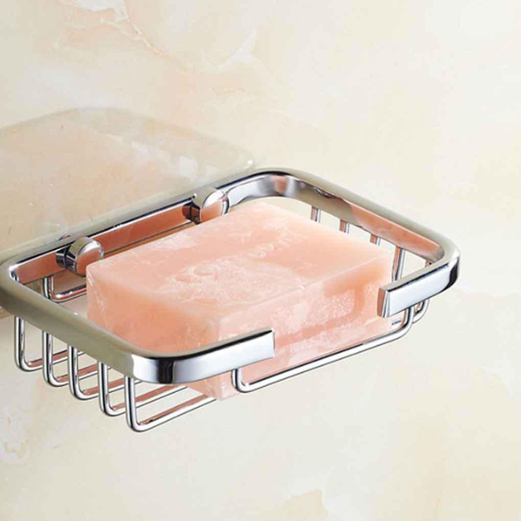 Wandmontage Badkamer Douche Aluminium Hoge Vrije Plaat Houder Zeepbakje Opbergrek Vierkante Mand Accessoires