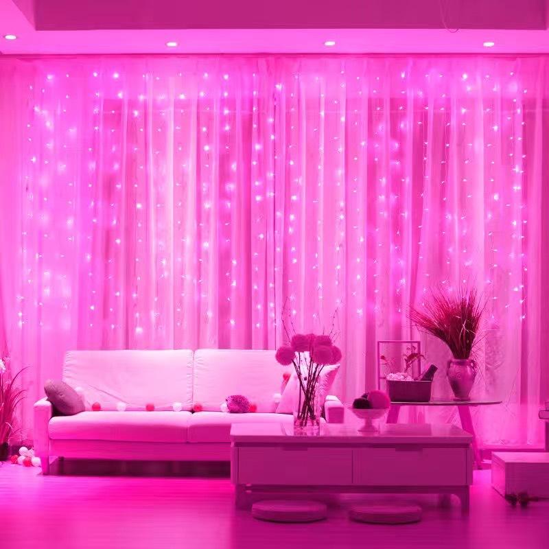 Curtain LED String Lights Garland Festival Christmas Decoration USB Remote Control Holiday Wedding Fairy Lights for Bedroom Home