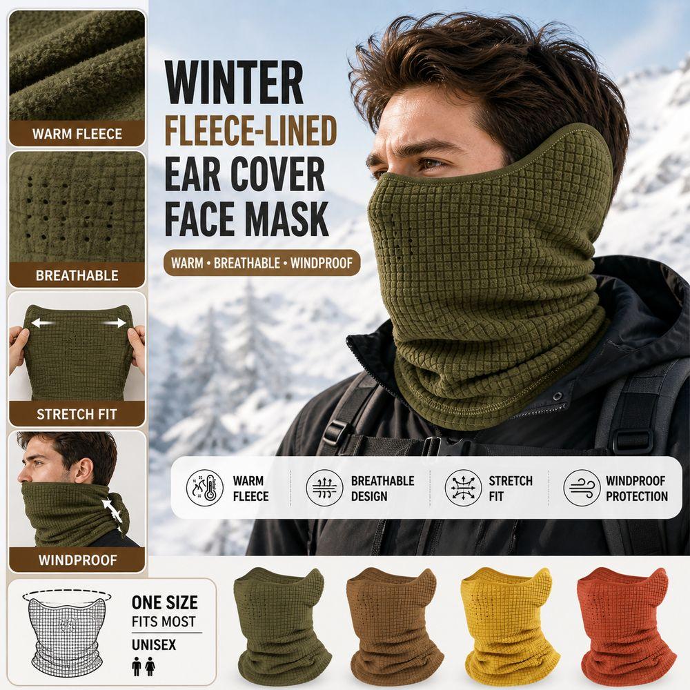 Breathable Windproof Face Mask Windproof Winter Bandana Scarf Ear Cover Face Mask Winter Sports