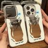 Cute Kitten Pattern With Mirror Phone Case For IPhone 17 Pro Max 16 13 11 15 14 12 Air 16 17 15 Fashion Protective Funda Cover