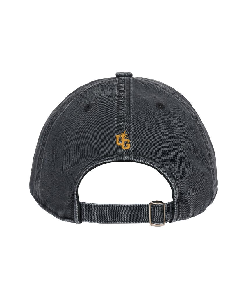 Yunibeoseugameonteu Universe Signed Long Bill Washed Cap_Charcoal Grey