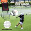 Folding Lacrosse Rebounder for Backyard, 3x8 Ft Volleyball Bounce Back Net, Pitchback Throwback Baseball Softball Return Training Screen, Adjustable