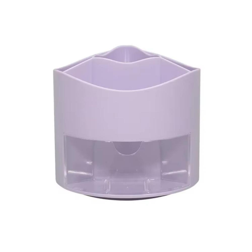 

Компактный контейнер для хранения карандашей, вращающийся на 360°, органайзер для кистей для макияжа, вращающийся держатель для ручек фиолетовый