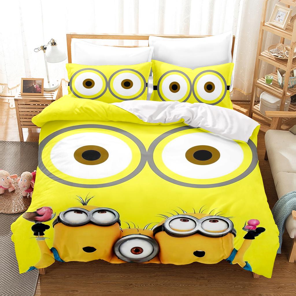 Duvet Cover Peanuts Series Set Comforter Bedding 3d Children'S Bedding Set 3-Piece 1 Quilt Cover King Size