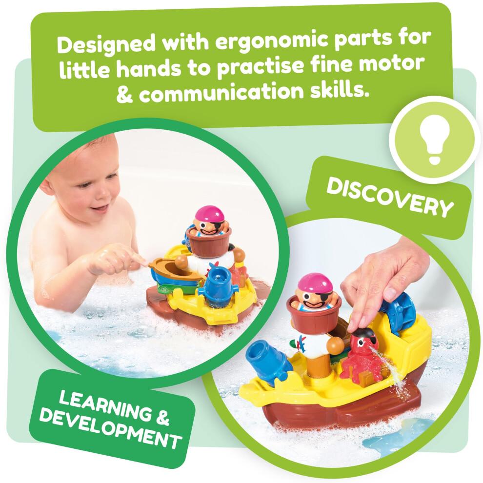 TOMY Toomies Piraten-Bade-Baby-Badespielzeug, Dusch-Baby-Spielzeug für Wasserspiele in der Badewanne, Kinder-Badespielzeug geeignet für Kleinkinder & Kinder, Jungen & Mädchen ab