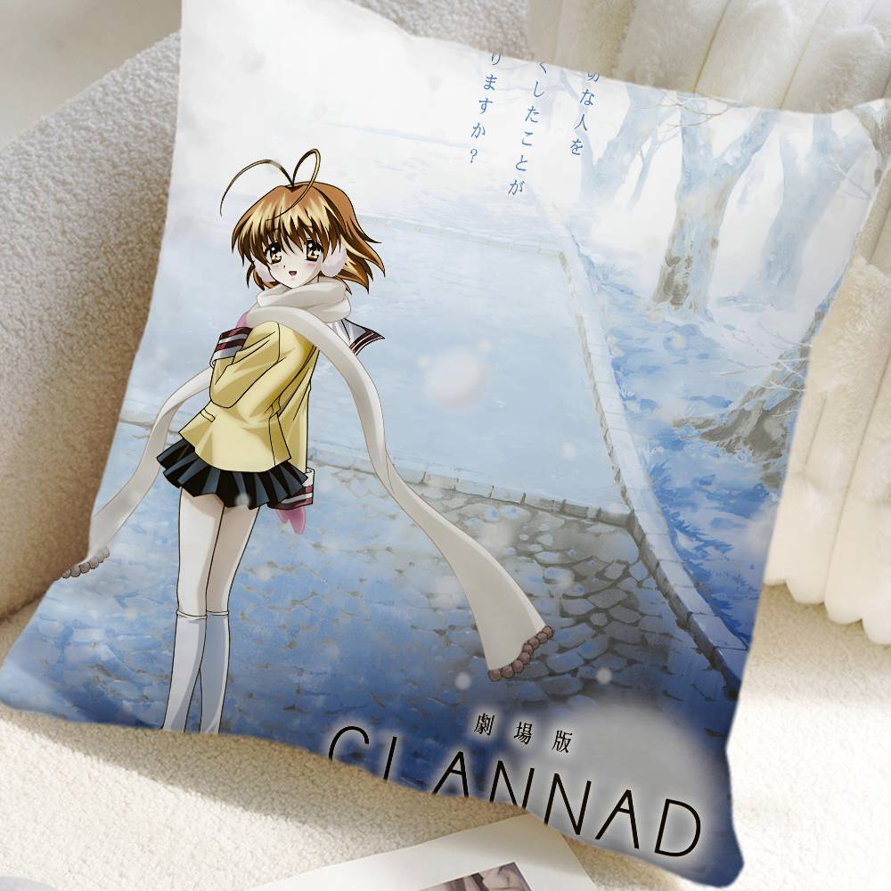 Clannad Anime Kuddöverdrag Fyrkantig Kudde Sovrum Soffa Fritid Komfortkudde Bil Heminredning