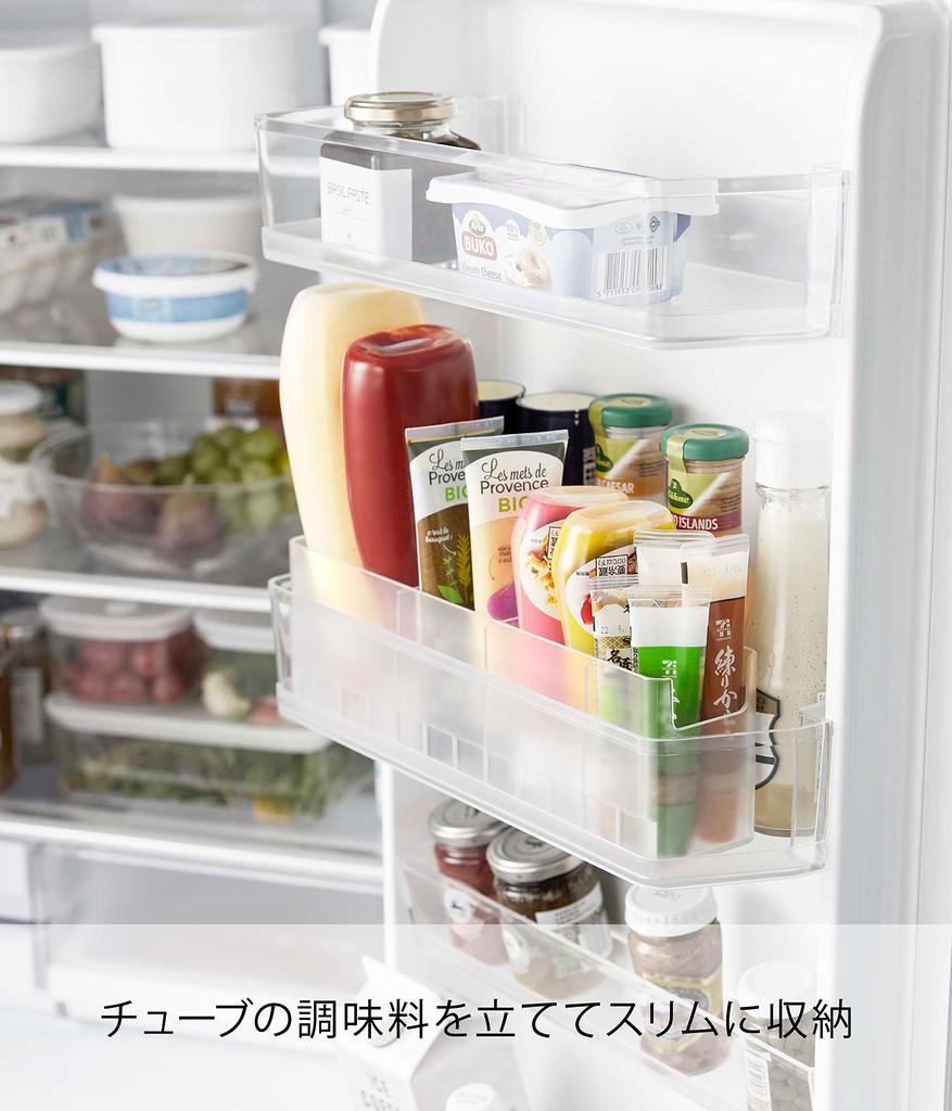 Yamazaki Jitsugyo 8107 Refrigerator Slim Seasoning Storage Rack White X D30 X Tower Refrigerator Storage Upright Storage Door Pocket Storage Approx.