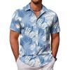 Men S Short Sleeve Tropical Print Hawaiian Casual Shirt