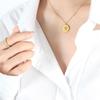 Gold-Plated Daisy Pendant Necklace: Stylish, Non-Fading, Textured Clavicle Chain for Women