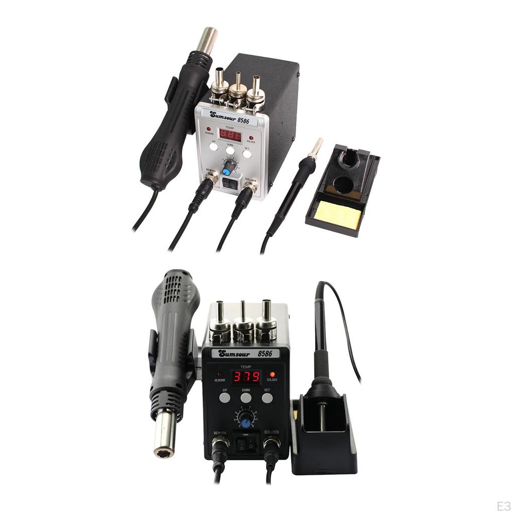 60W Soldering Iron Station Electric Welding Tool for DIY Repairs Maintenance Argent