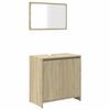 2 Piece Bathroom Furniture Set Sonoma Oak Particleboard