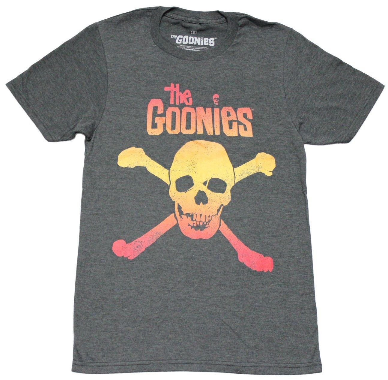 The Goonies New Adult T-Shirt - Willy Skull and Crossbones Color fade Image S