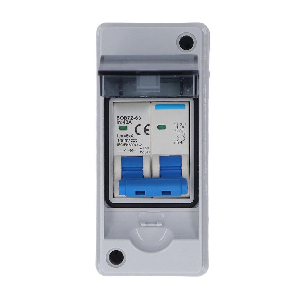 DC Disconnect Switch 40A Protective Transparent Cover Miniature Circuit Breaker with IP65 Distribution Box 1000V