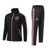 Dětské sportovní vybavení Miami Messi Dlouhý rukáv Tréninkový fotbalový dres Sada, Polyester, 170-180 cm, Černá
