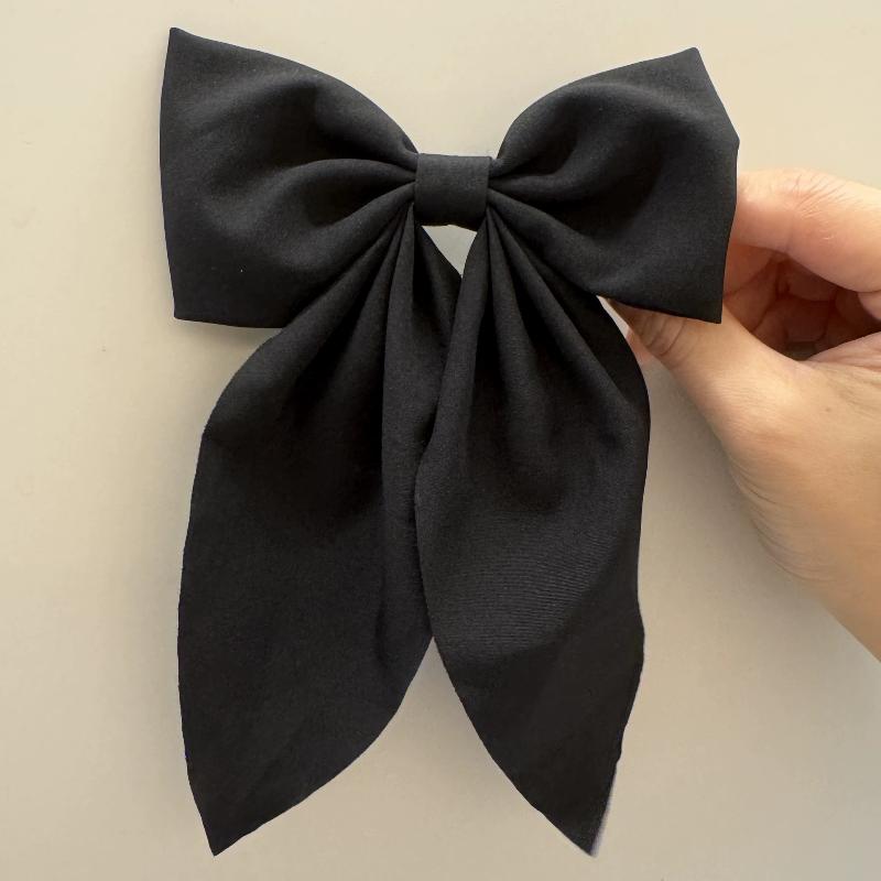 Elegante Schleife Band Haar Clip Mode Einfache Solide Satin Frühling Clip Haar Pin Retro Stirnband Mit Clips Mädchen Haar Zubehör