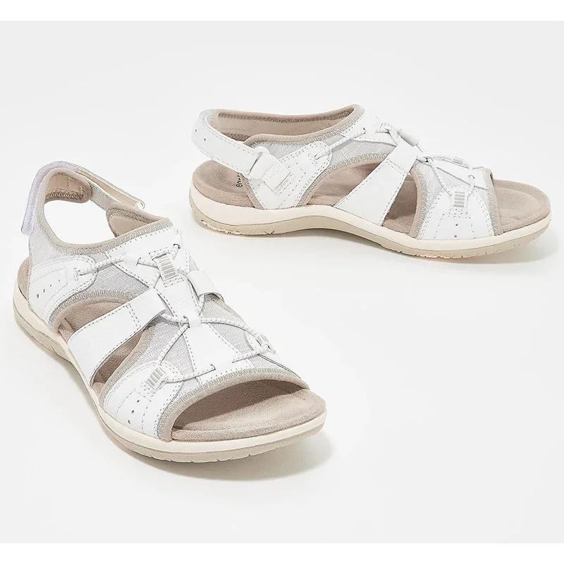 Fashion New Women Outdoor Beach Wedges Sandals Women Low Top Round Toe Casual Shoes Sports Comfortable Fish Mouth Opened Toe Sandals