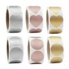 300 Pcs/Roll Heart Scratch Sticker Round Scratch Labels Scratch Cards for Christmas Party for Weddings