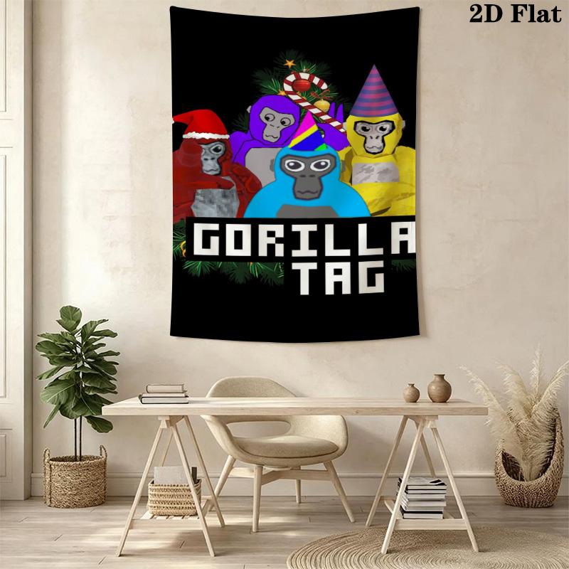 Gorilla Tag Cartoon Print Pattern Home Decor Tapestry, Wall Hanging, Decorative RV Wall Cloth.ZGT0914155