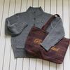 Poetry Embroidery Wool Check Bag - Brown