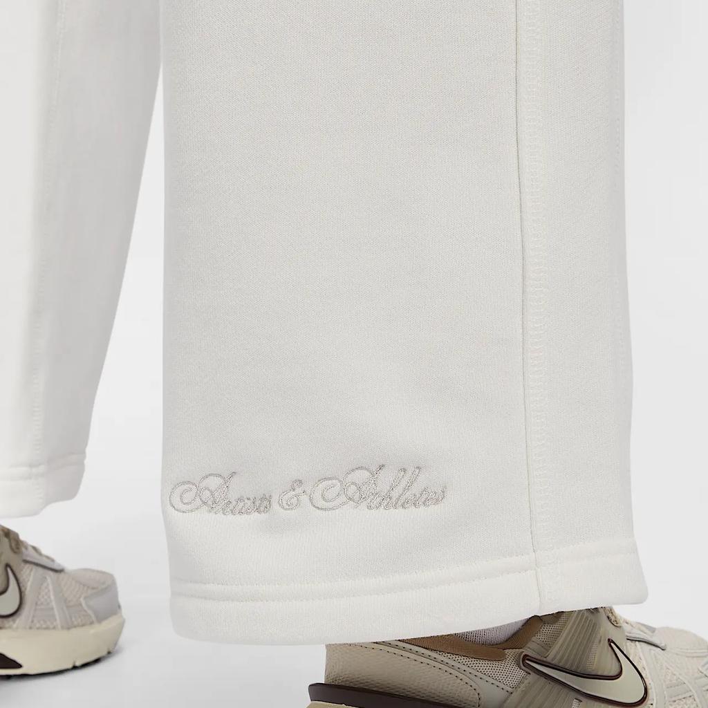 Nike Sportswear Casual Simple Straight Leg Lace-Up Knitted Sweatpants Women pants Sail-White HQ5884-133