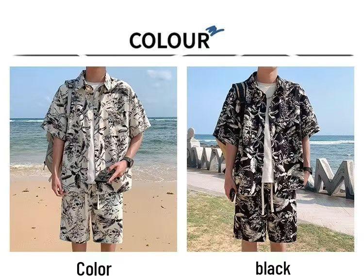 Retro Summer Short Sleeve Shirt Set - Youth Fashion & Breathable Design