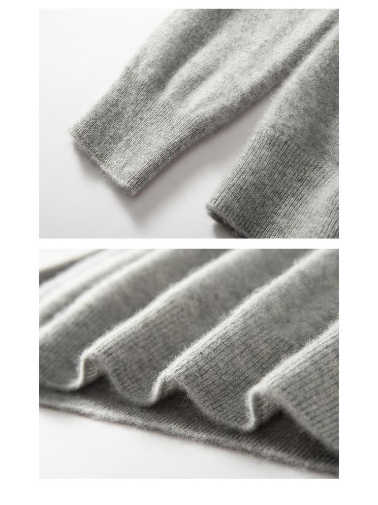 Men's Plus Size Cashmere Pullover: Autumn & Winter Solid Color Half-High Neck Knit Sweater for Business