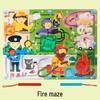 Kids Wooden Magnetic Maze: Pencil Control, Logical Thinking & Concentration Toy for Ages 3-6