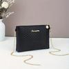 Simple Solid Color, High-end Feel, Quilted Embossed Chain Shoulder Strap, Commuter Women's Bag, Compact Women's Crossbody Bag