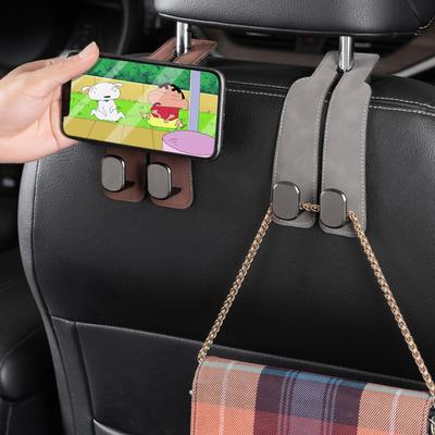 Autokopfstützenhaken Rücksitz-Aufhängehaken Doppelhaken 20 kg Hohe Tragfähigkeit Legierungshaken Aufhänger Universelles Auto-Innenzubehör