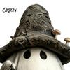 Vintage Herbst-Dekorationszubehör Halloween Geist Zaubererhut Harzfigurine mit LED-Laterne, Hexe Gruselige Heimdekorationen Halten Lampe Statue, Tischdekoration
