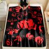 1PC Fitness Dumbbells Fists Muscles Print Adult Children Warm Blankets Home Travel Car Soft Comfortable Suitable for All Seasons