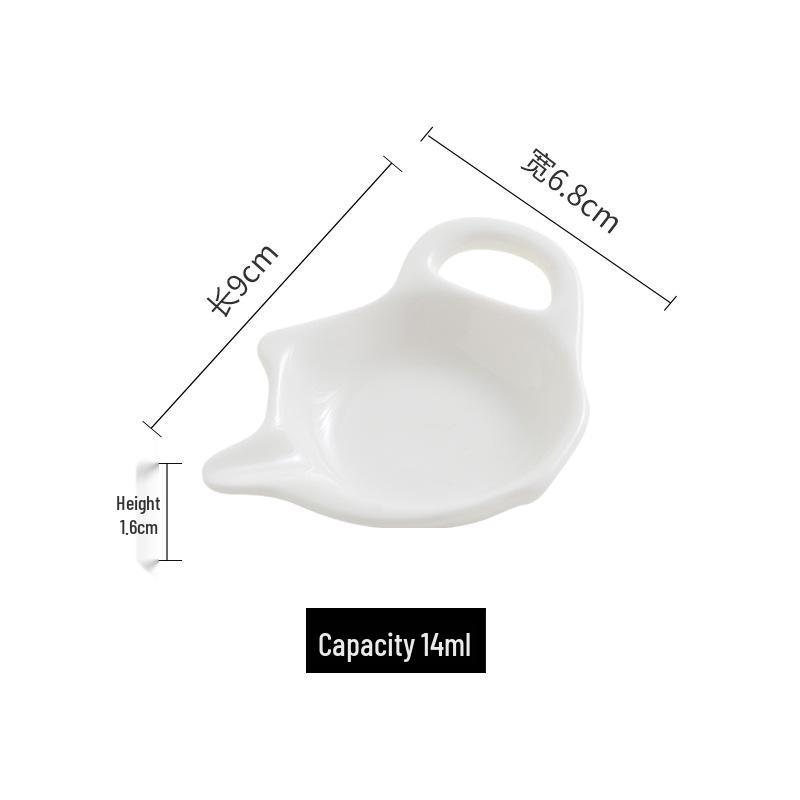 Chaozhou White Ceramic Dipping & Snack Dish In Pot Shape with Logo Printing Option