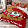 Southampton FC Printed Bedding Set Custom Name Text 1 Duvet Cover 2 Pillowcases For Bedroom