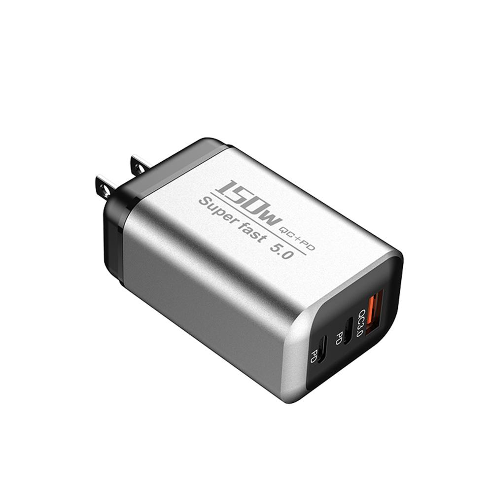 150W Fast Charging USB Type C Charger Mobile Phone Charger QC3.0 For iPhone 17 Samsung Xiaomi EU/UK/US Plug Travel Wall Adapter